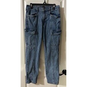 Gap 90s Women’s Size 4 High Rise Cargo Medium Wash Jeans EUC
